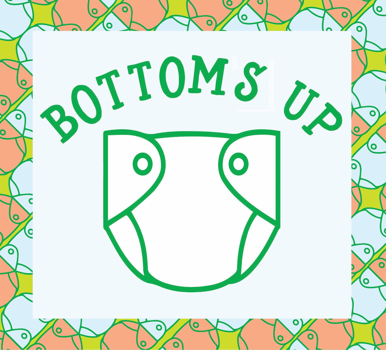 BOTTOMS UP LOGO with BORDER